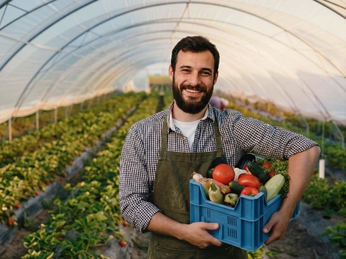Adrien Dethier, maraîcher bio du Champ Serein à Serinchamp