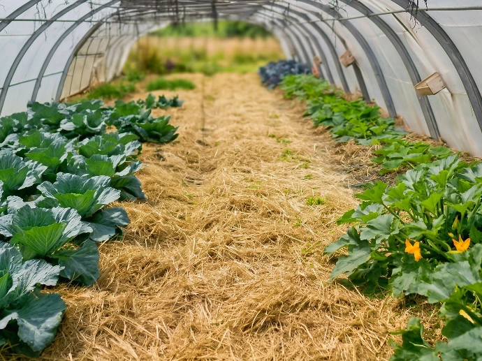 Culture sous serre du Champ Serein à Serinchamp